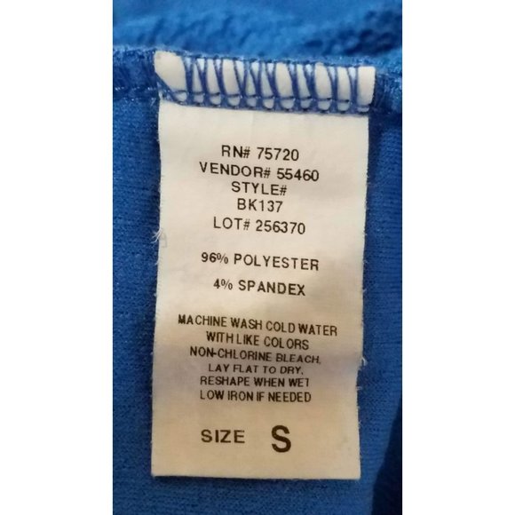 BKE Women's Small Tank Stretchy Blue Zig-Zag - Picture 8 of 10